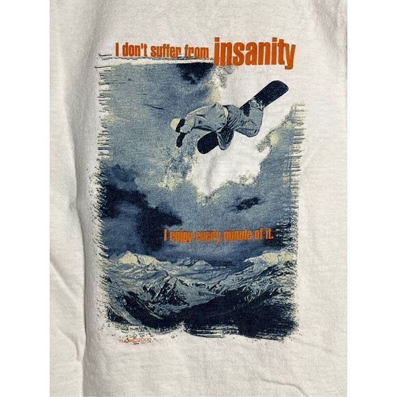 Vintage Y2K Huge Enjoy Every Minute Snowboarding L/S Tee - Picture 2 of 7